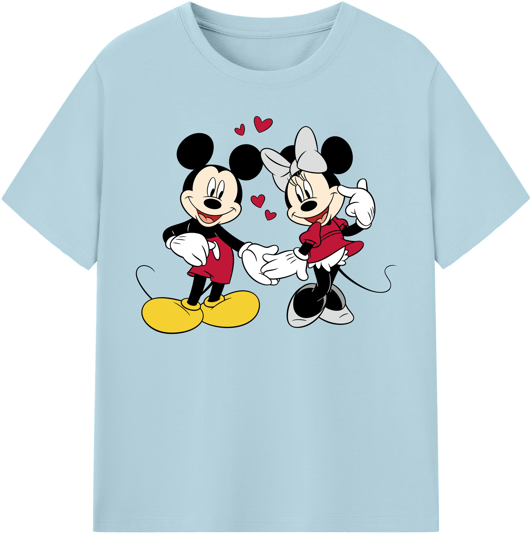 （画像用） ミッキーマウス Mickey Mouse 綿100％半袖Tシャツ（フロントプリント）